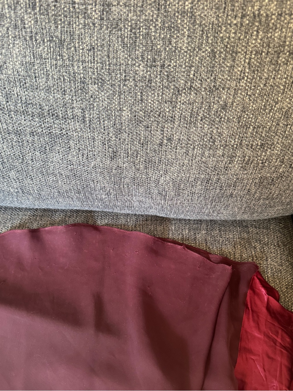 RARE Vintage Scarlet Wine Red Satin Slip Maxi Gown With Low Back & Train - Picture 9 of 12